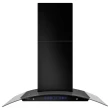 Coifa de Parede Gourmet Cadence 90cm Inox e Vidro Preto 220V