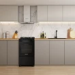 FOGAO BRASTEMP PISO 4 BOCAS PRETO COM MESA DE VIDRO E GRADES DUPLAS DE FERRO FUNDIDO (BFO4VAE)