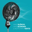 Ventilador WAP Coluna Flow Turbo Preto 50cm 8 Pas FW00922